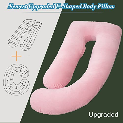 60 Inch Pregnancy Pillows for Sleeping (Pink) - color: Pink