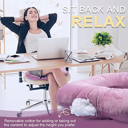 Donut Pillow for Tailbone Pain, Hemorrhoid Pillow (Fuchsia Pink) - color: Fuchsia Pink