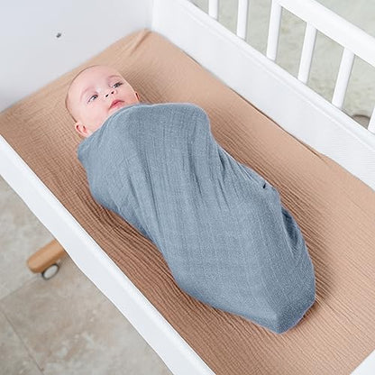 Muslin Nursing Cover Pack of 2 and Swaddle Blankets Bundled by Comfy Cubs