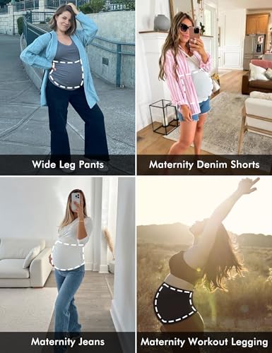 Belly Bands for Pregnant Postpartum Belly Band - color: Black, size: 4