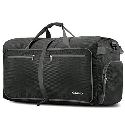 Gonex Foldable Travel Duffle Bag, Lightweight with Shoe Compartment - color: Gray, size: 40L