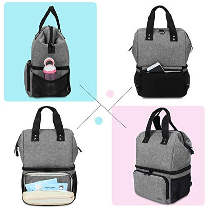 LUXJA Multi-Wear Breast Pump Storage Bag, Gray