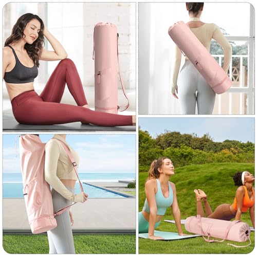 Yoga Mat Bag, Yoga Bag with Adjustable Strap and Pockets - color: Blue