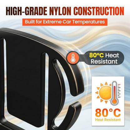PHOBA Car Shoulder Strap Positioner Clip, Black 4 Pack, Durable Nylon Strap Adjuster for Neck Comfort, Strap Guide for Better Strap Placement, Universal Fit, Easy Clip On Install
