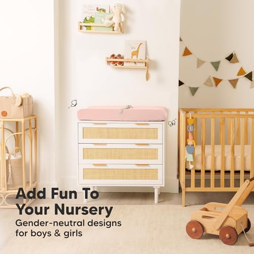 2-Pack Baby Changing Pad Cover for Girl, Boy, 34x18 (Cameo) - color: Cameo, size: Viscose derived from Bamboo