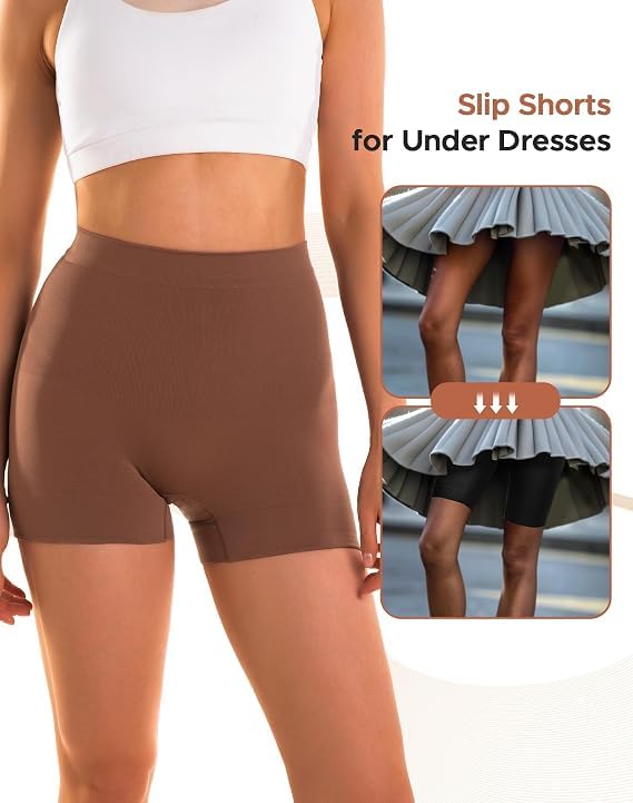 INNERSY Women's Tummy Control Shapewear Shorts Underwear 3-Pack - color: Earthtones, size: Small