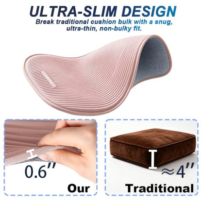 Cooling Gel Seat Cushion for Long Sitting, Pink - color: Pink