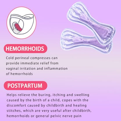 Perineal Cooling Pad, Postpartum Cold Packs Gel Bead Ice Pack Cold Therapy for Women After Pregnancy and Delivery (Purple) - color: Purple