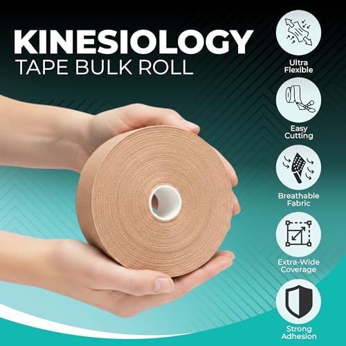 Kinesiology Tape Bulk Roll 114ft - Athletic Sports Tape, Beige - color: Skin Beige