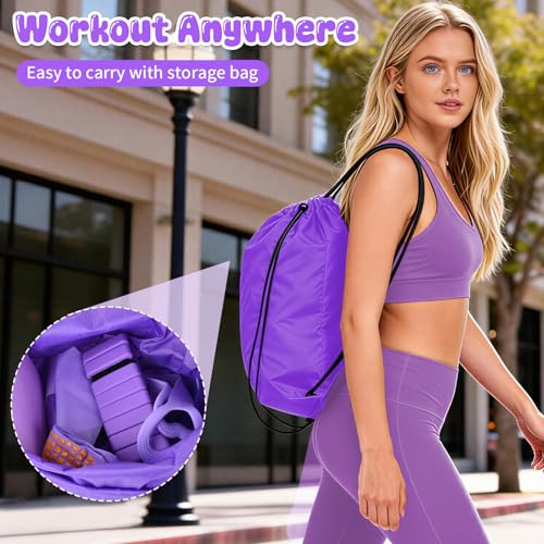 18PCS Pilates Kit, Pilates Equipment Set, Home Workout Kit for Women - color: Purple