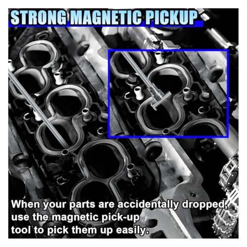 Flexible Magnetic Pickup Tool, 24" Long Bendable Extension - size: Big Head