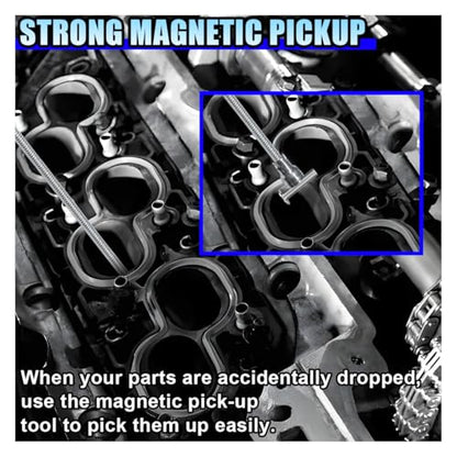 Flexible Magnetic Pickup Tool, 24" Long Bendable Extension - size: Big Head