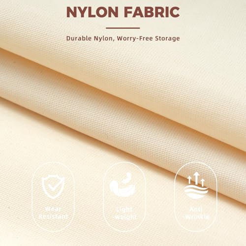 BAGAIL Lightweight Compression Packing Cubes for Travel, 6 Set, Beige - color: Beige
