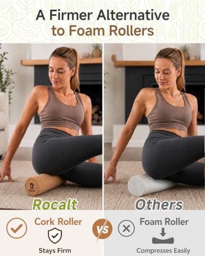 Rocalt Cork Roller, Firm Foam Roller Alternative for Massage, 12 x 4 in - size: 12" X 4"