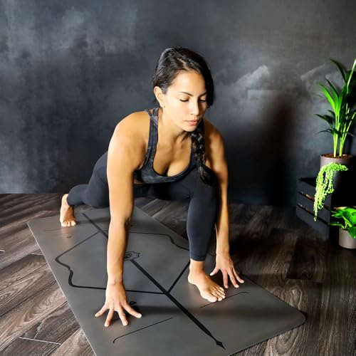 Liforme Classic Yoga Mat - Patented Alignment Design, Ultimate Grip - color: Gray