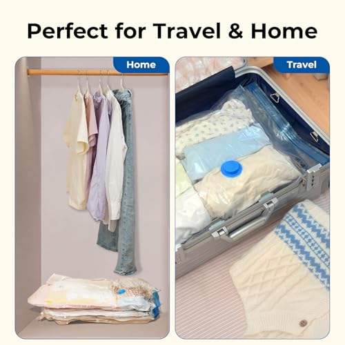 ETENWOLF 20 Jumbo Vacuum Storage Bags for Travel with Wireless Pump - size: 20 Jumbo Size-E