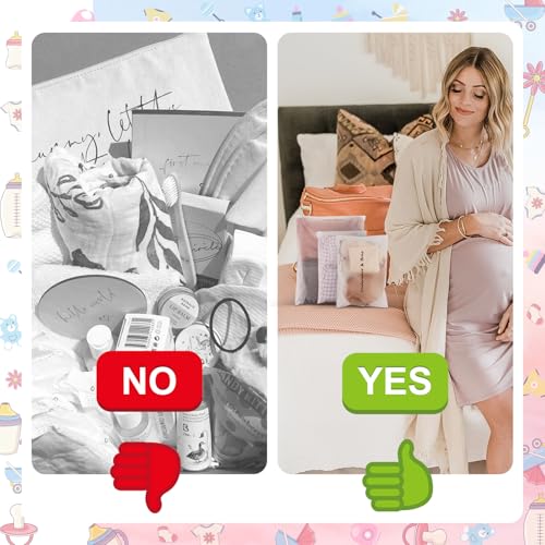 Hospital Bag for Women Labor Delivery, Diaper Organizer Pouches, 20 Pack
