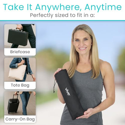 Vive Inflatable Seat Cushion - Portable Pad for Stadiums, Bleachers