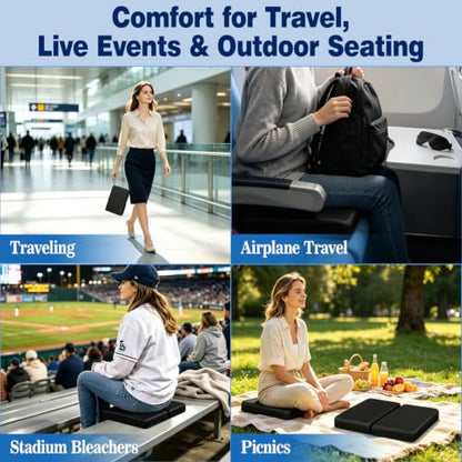 Honeycomb Gel Foldable Portable Seat Cushion for Airplane Travel Stadium