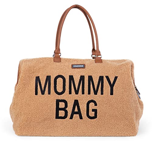 Childhome The Original Mommy Bag, Large Baby Diaper Bag, Hospital Bag, Large Travel Tote Bag, (Teddy Brown) - style: Teddy Brown