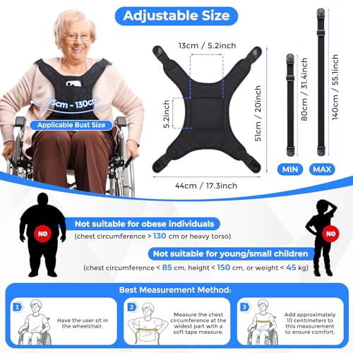 Universal Wheelchair Seatbelt, Wheelchair Harness for Adults
