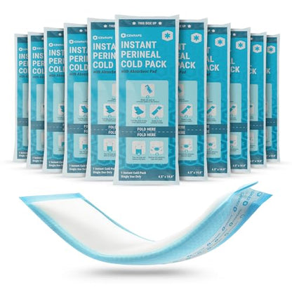ICEWRAPS Instant Cooling Pad for Postpartum - 2-in-1 Maternity Pad, 12 Pack