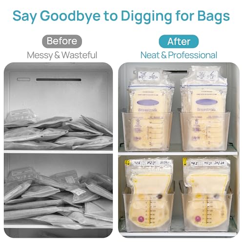 Vtopmart 8 Pack Breast Milk Storage Bags Container with Adjustable Dividers - size: 8 Pack