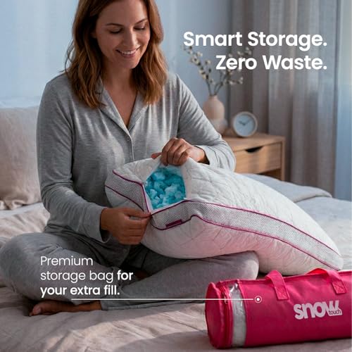 IWS I WANNA SLEEP Premium SnowTouch® Adjustable Size Pillow (King, Pack of 2) - color: King, size: Pack of 2