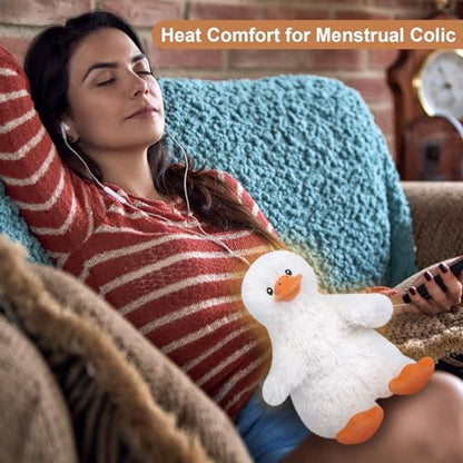 SuzziPals Microwavable Duck Stuffed Animal Heating Pad for Period Cramps - style: Duck