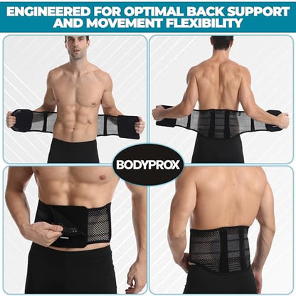 Bodyprox Breathable Back Brace, Back Support Brace for Men and Women. (X-Large) - size: X-Large