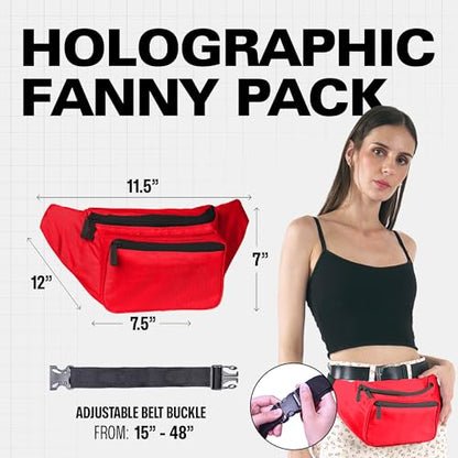 SoJourner Waterproof Fanny Pack, Red - color: Red - Soild