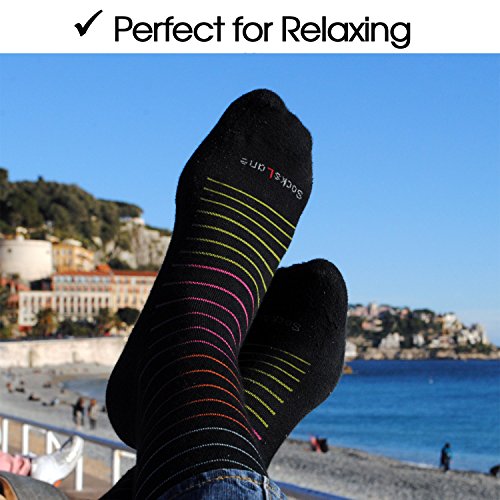 SocksLane Cotton Compression Socks, 15–20 mmHg Graduated Support, Knee-High Medical Compression (Brown S/M) - color: Brown, size: Small/Medium (1 Pair)