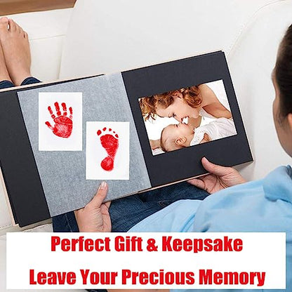 Large Inkless Hand and Footprint Kit, Baby Keepsake, 2-Pack - color: 2 Pack Red