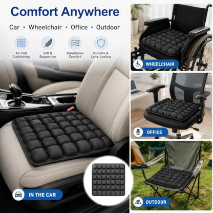Airplane Seat Cushion, Inflatable Travel Cushion for Long Flights