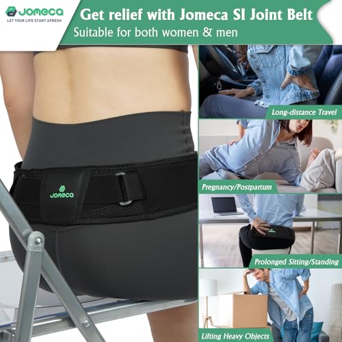 Sacroiliac SI Joint Hip Belt for Women and Men - Adjustable Compression Pelvic Belt Support Hip Brace for SI Joint Dysfunction, Sciatica (Large) - size: Large