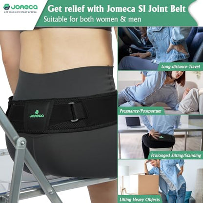 Sacroiliac SI Joint Hip Belt for Women and Men - Adjustable Compression Pelvic Belt Support Hip Brace for SI Joint Dysfunction, Sciatica (Large) - size: Large