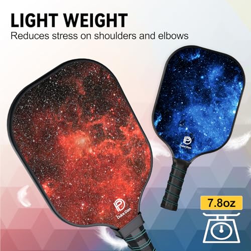 DULCE DOM Pickleball Paddles Set of 2/4 - USAPA Approved - color: Blue Red*2