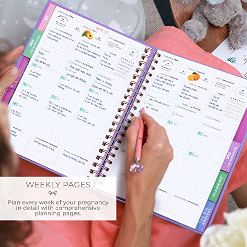 Clever Fox Pregnancy Journal, Expecting First Time Mom Planner Lavender - color: Lavender, size: 9" x 10.5" Regular Edition