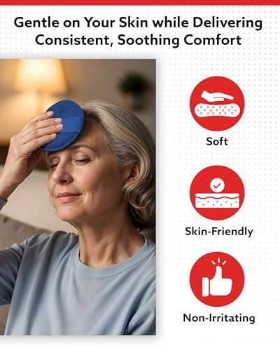 Alpi Circle Plush Gel Ice Packs, Hot or Cold Eye Mask with Beads - color: Blue, size: Circle 2 Pack