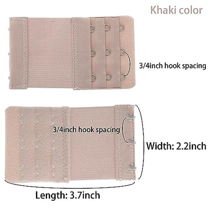 SAMGU Women's Bra Extenders 2 Hook / 3 Hook Comfortable Stretchy Bra Extension Strap - color: Bra Extenders 2 and 3 Hook, 6pcs