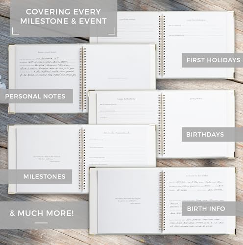 Keepsake Baby Memory Book for Boys and Girls - Timeless First 5 Year Book - color: Sage Green