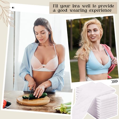 Toulite 10Pcs Reusable Cotton Bra Liners for Sweat - color: White, size: X-Large