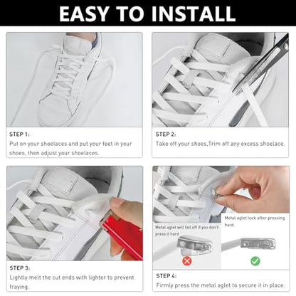 UamGlsob Elastic Flat No Tie Shoe Laces for Kids and Adults Sneakers - color: Green-1