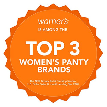 Warner's Women's Blissful Benefits Seamless Bikini Panty 3 Pack - color: Lavender Macaron/White/Navy Ink, size: X-Large