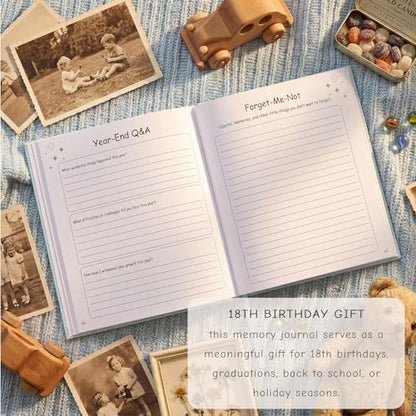 Crtiin Blue Childhood Memory Book Pregnancy Journal for First Time Mom - color: Blue
