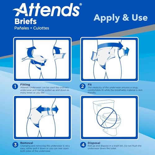 Attends Adult Incontinence Briefs, Regular, Ultimate Absorbency, 20ct Bag - size: Regular (Pack of 20)