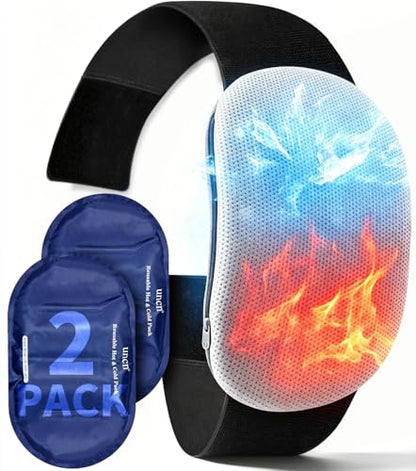 UNCN Extra Large Ice Pack Back Pain Relief 2 Pack Adjustable Waist Strap