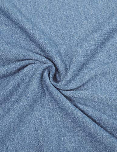 Quinee Women's Casual Button Side Nursing Tops Maternity Breastfeeding Tunic - color: Light Blue, size: Large