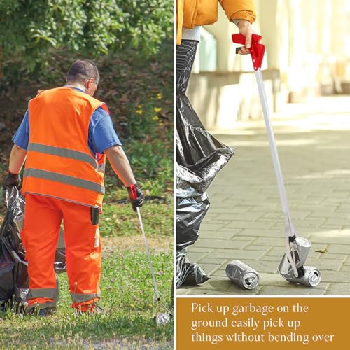 Sabary 10 Pack Suction Cup Trash Picker Grabber Tool,Red,35 Inch - color: Red, size: 35 Inch
