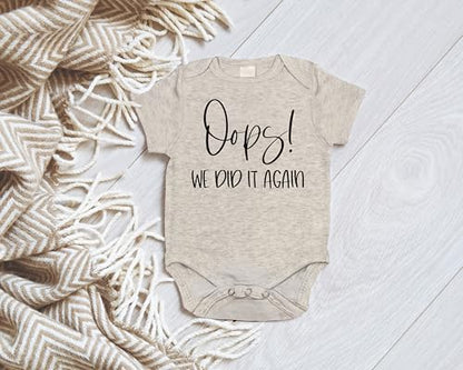 Oops, We Did it Again Surprise Pregnancy Announcement 2nd, 3rd, 4th Baby - color: Natural